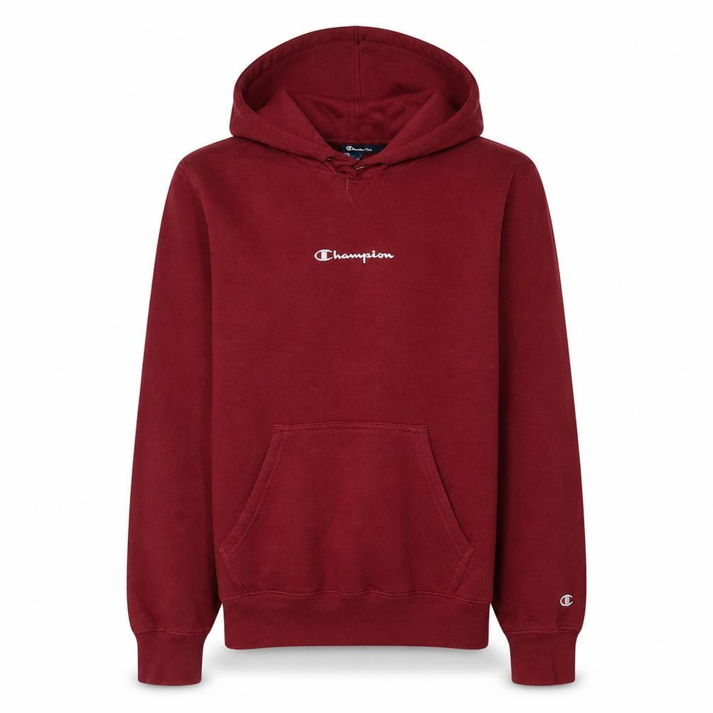 Champion Men's Red Pullover Hoodie Small Cotton Blend Classic Style