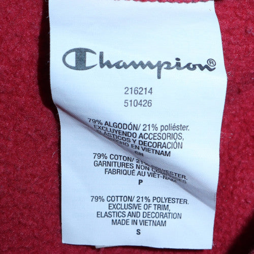 Champion Men's Red Pullover Hoodie Small Cotton Blend Classic Style