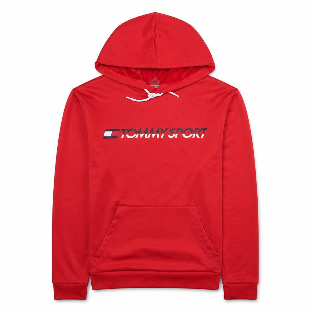 Tommy Sport Men's Red Pullover Hoodie Size M Regular Fit
