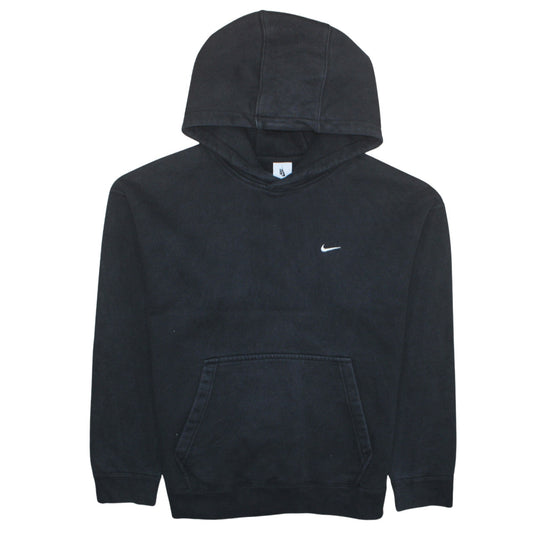 Nike Men's Black Pullover Hoodie Size L Logo Fleece Sweatshirt