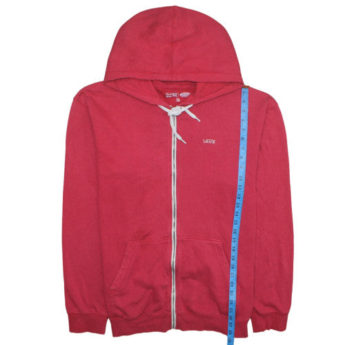 Vans Men's Red Full Zip Hoodie XL Regular Fit Fleece Sweatshirt