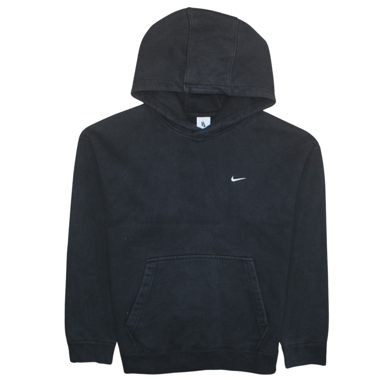 Nike Men's Black Pullover Hoodie Size L Regular Fit Logo Sweatshirt