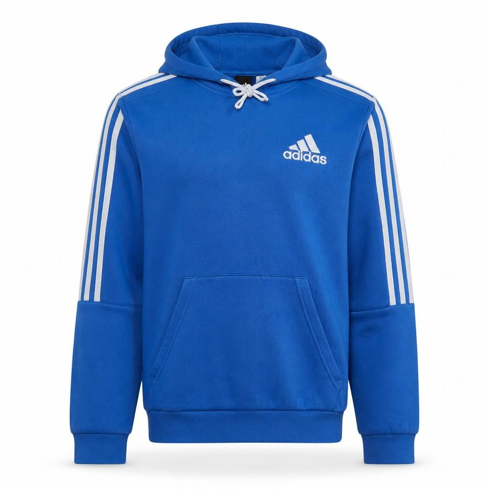 Adidas Men's Blue Pullover Hoodie Size M Logo Fleece Sweatshirt