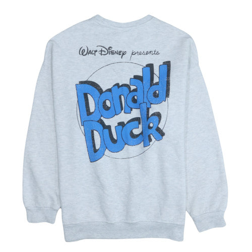 Disney Mickey & Friends Donald Duck Grey Sweatshirt 2XS Women's Casual Pullover