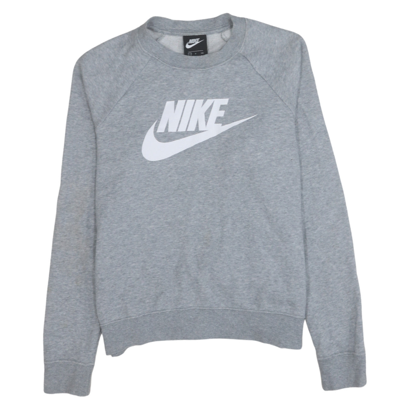 Nike Women Grey Crew Neck Pullover Sweatshirt Small