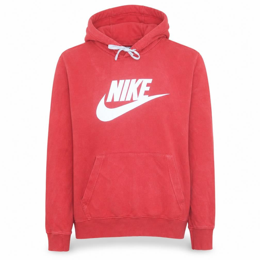 Nike Men's Red Pullover Hoodie L Graphic Logo Sportswear