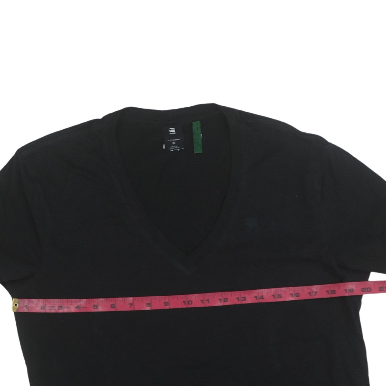 G-Star RAW Men's Black V-Neck Cotton Blend T-Shirt M