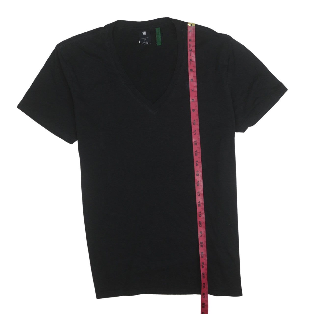 G-Star RAW Men's Black V-Neck Cotton Blend T-Shirt M