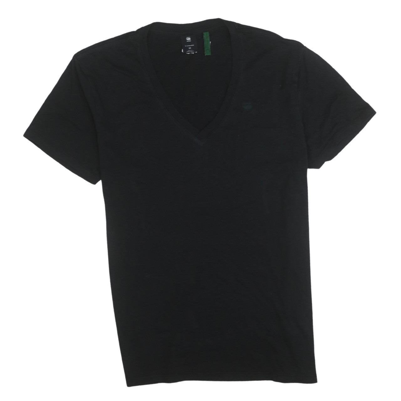 G-Star RAW Men's Black V-Neck Cotton Blend T-Shirt M