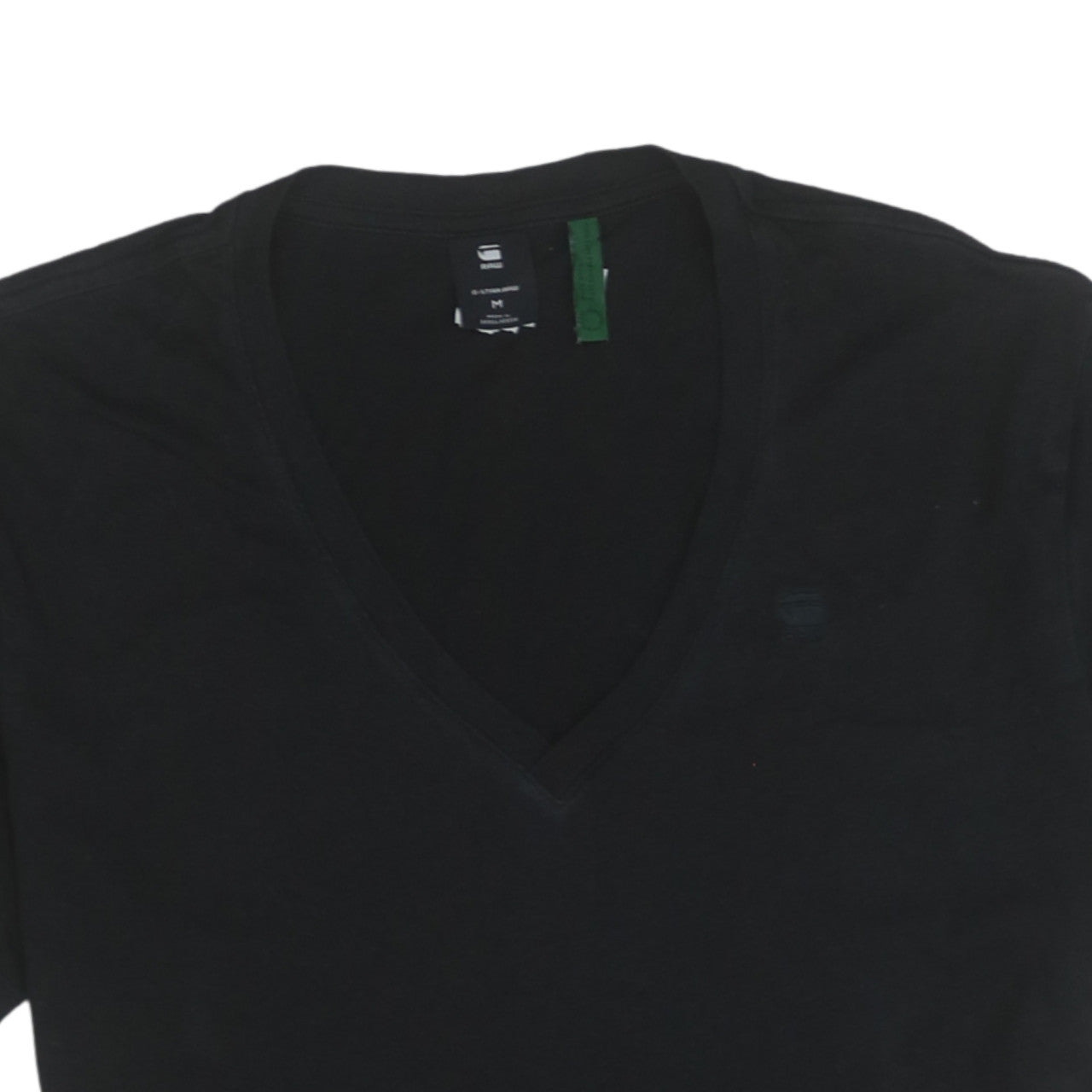 G-Star RAW Men's Black V-Neck Cotton Blend T-Shirt M