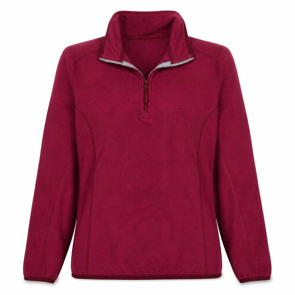 The North Face Women's Red Fleece 1/4 Zip Pullover Jacket Size M