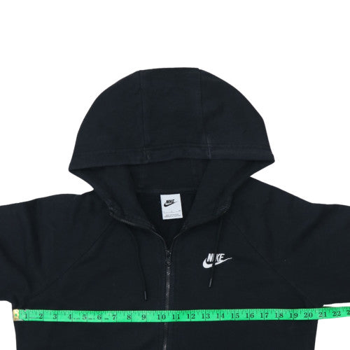 Nike Men's Black Full Zip Hoodie Size S Regular Fit Fleece Sweatshirt