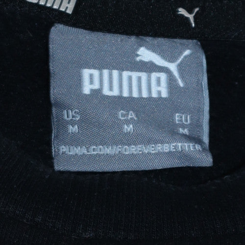 Puma Womens Black Crew Neck Pullover Sweatshirt M