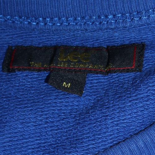 Lee Men's Blue Crew Neck Logo Pullover Sweatshirt M