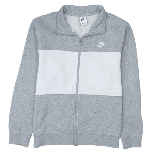 Nike Men's Grey Track Jacket M Full Zip Colourblock Athleisure