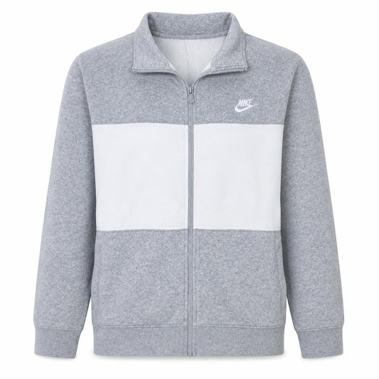 Nike Men's Grey Track Jacket M Full Zip Colourblock Athleisure