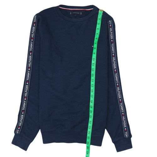 Tommy Hilfiger Men's Blue Small Crew Neck Pullover Sweatshirt