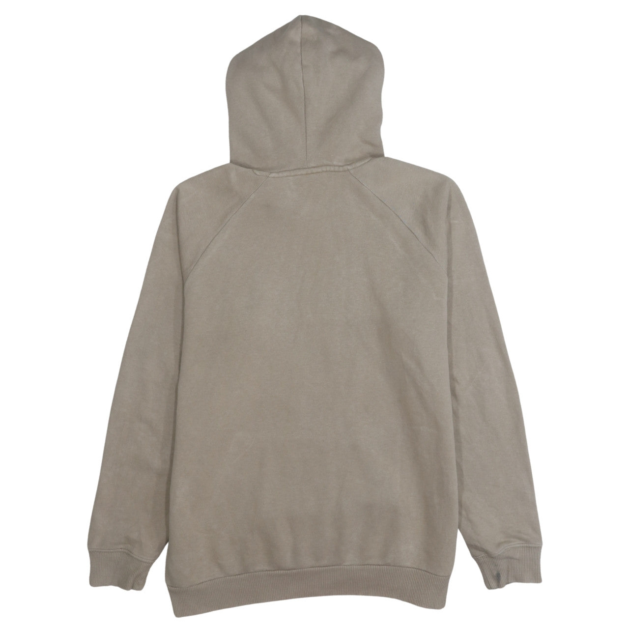 adidas Men Beige Pullover Hoodie Medium Logo Fleece Sweatshirt