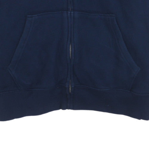 Ralph Lauren Boys Blue Full Zip Hoodie 14-16 Years Colourblock Fleece