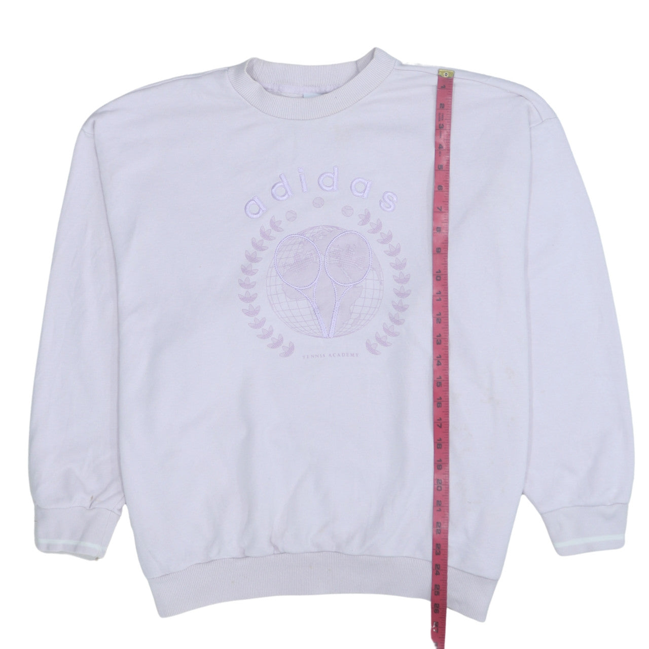 Adidas Womens White Size 8 Tennis Academy Crew Neck Sweatshirt