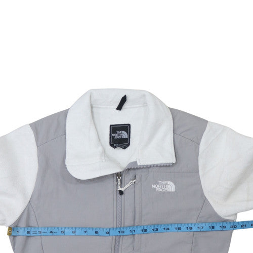 The North Face Womens White Fleece Full Zip Jacket M