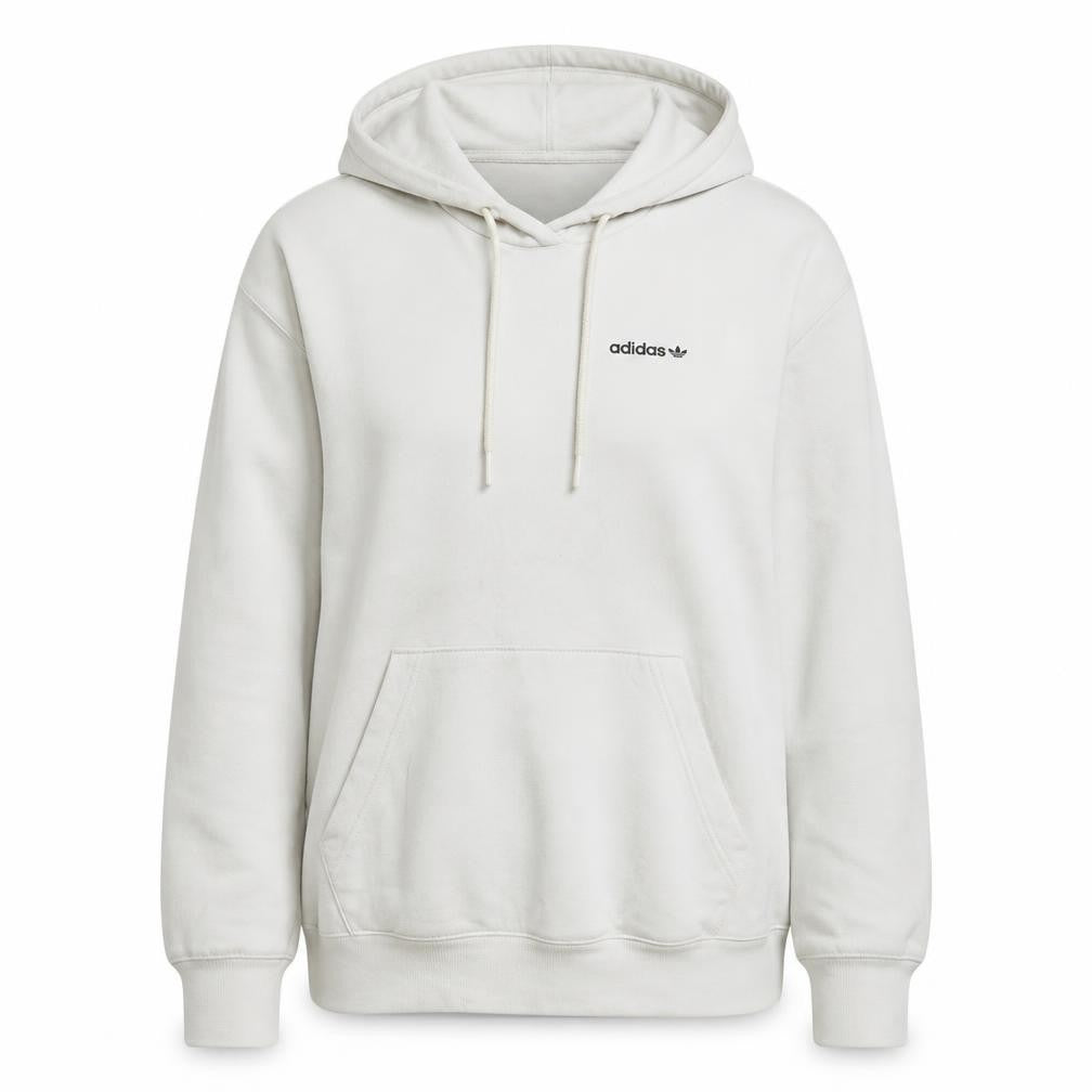 Adidas Womens White Hoodie Size 8 Pullover Hooded Sweatshirt