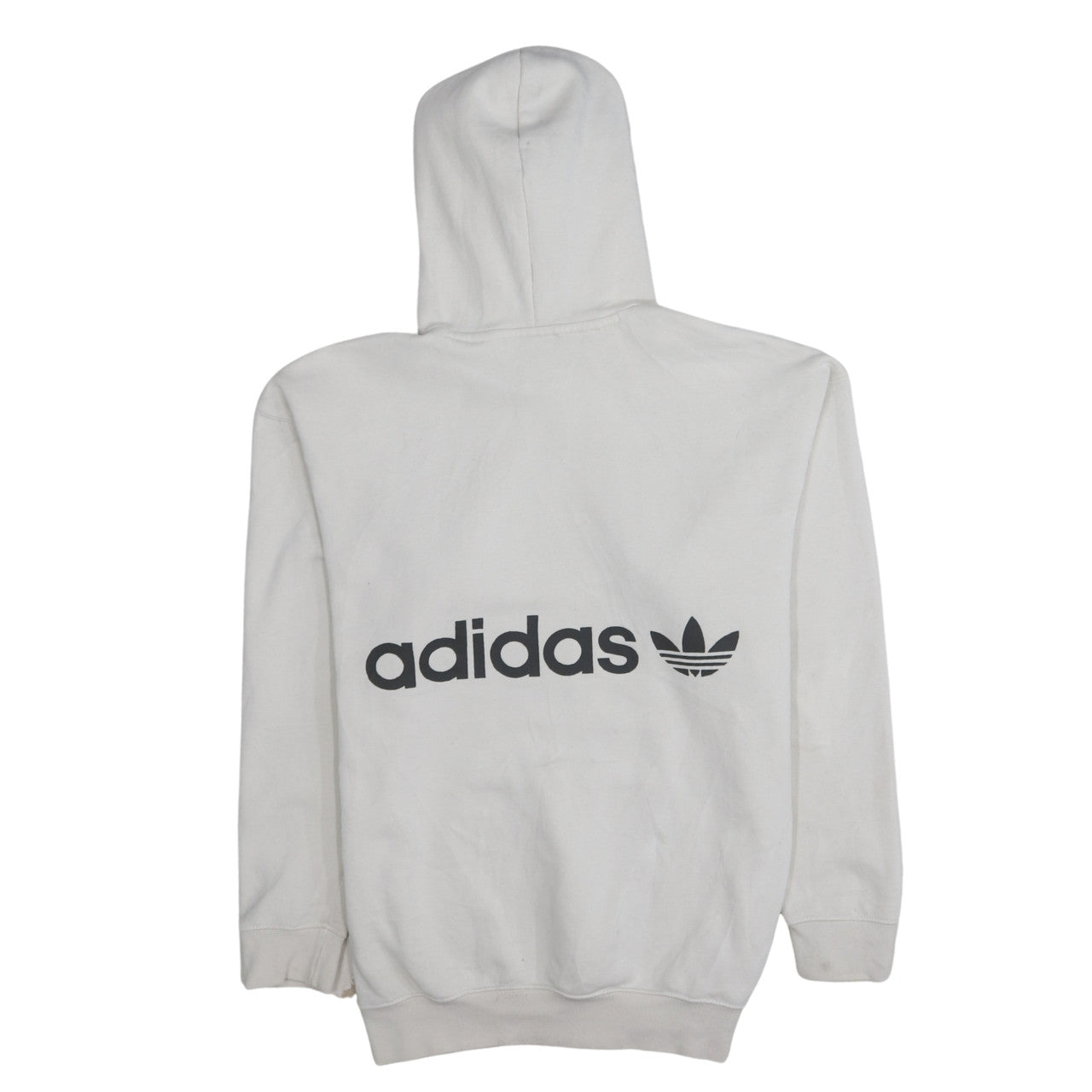Adidas Womens White Hoodie Size 8 Pullover Hooded Sweatshirt
