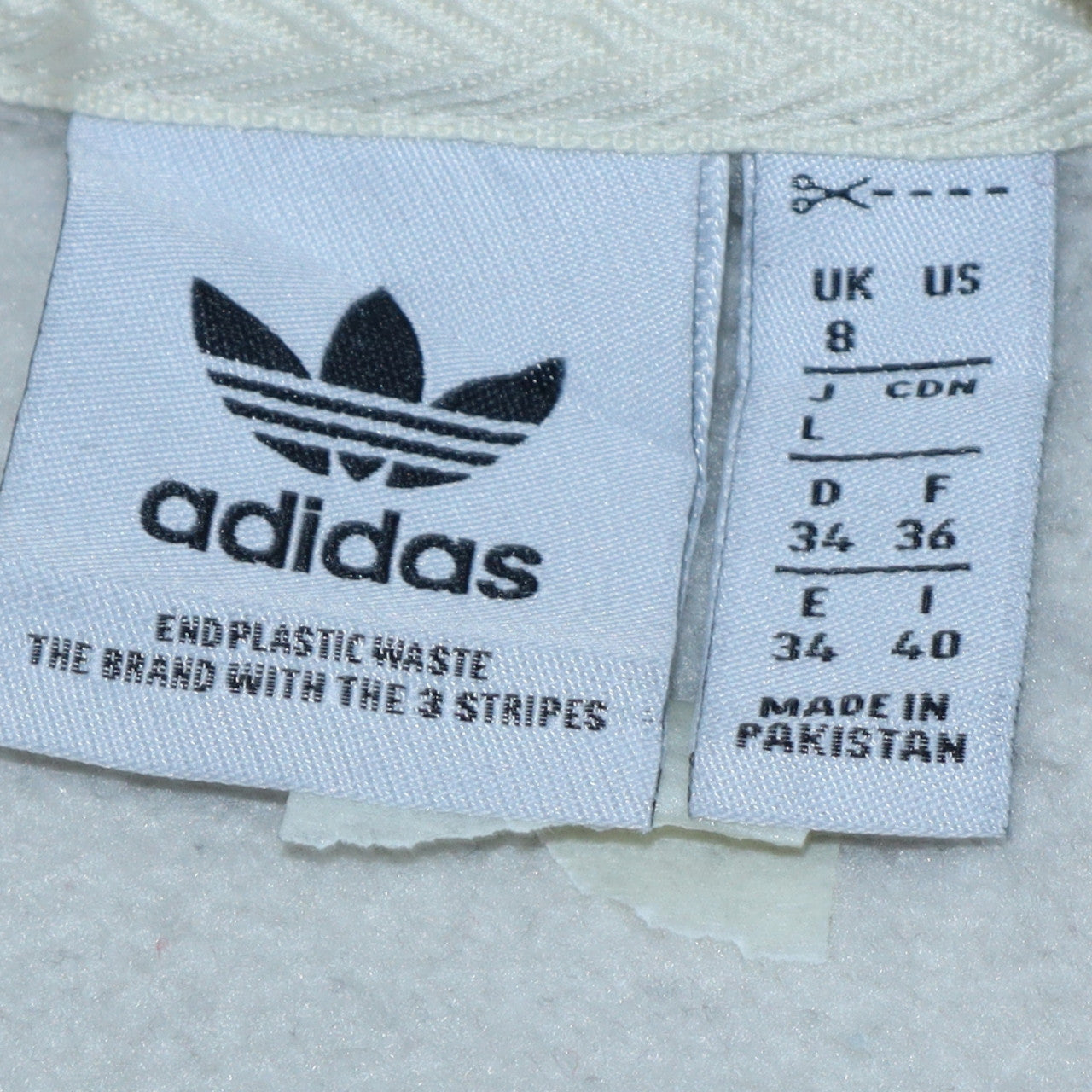 Adidas Womens White Hoodie Size 8 Pullover Hooded Sweatshirt