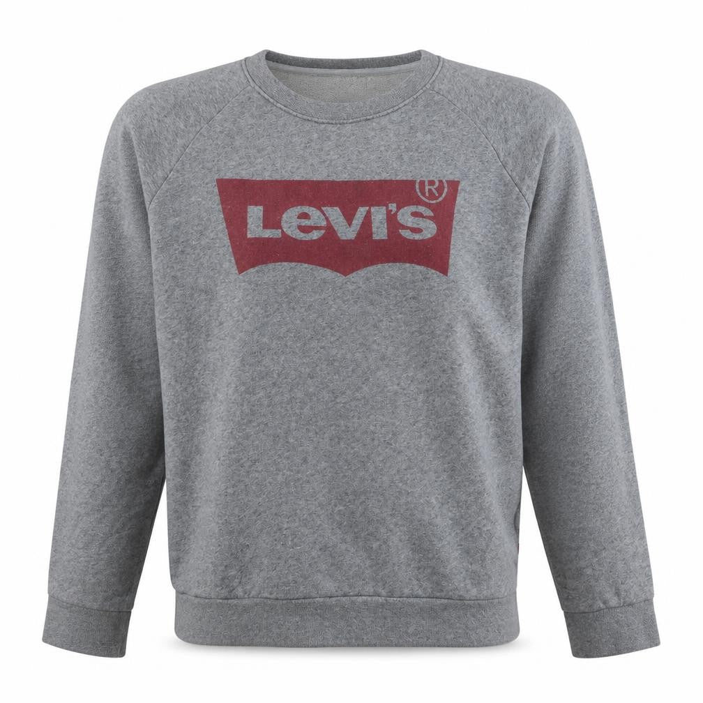 Levi's Men Grey Crew Neck Logo Sweatshirt Size M Pullover Jumper