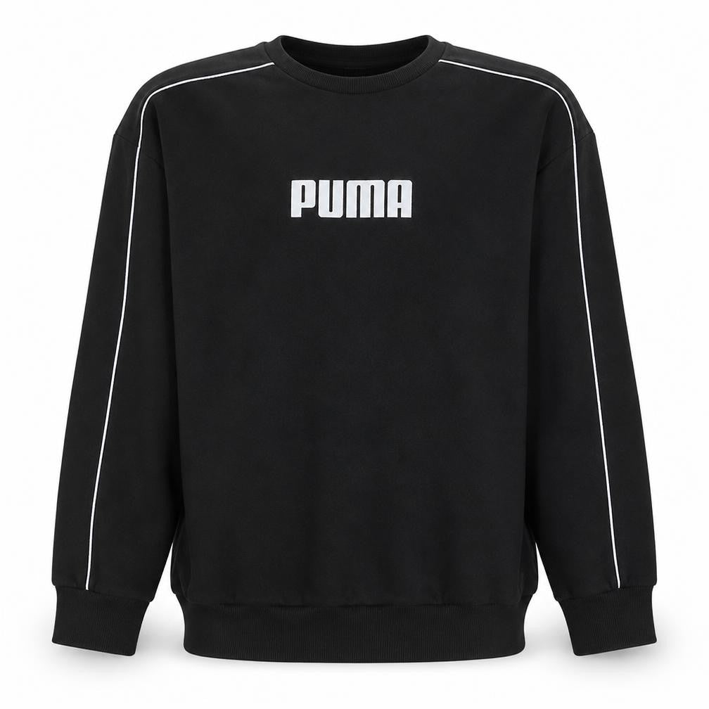 Puma Men’s Black Crew Neck Pullover Sweatshirt M Regular Fit