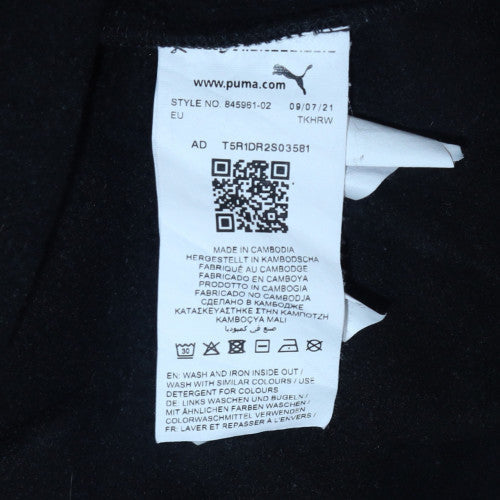 Puma Mens Black Crew Neck Pullover Sweatshirt L Cotton Blend