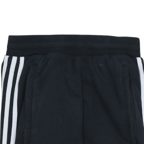 Adidas Men's Black XS Jogger Trousers with Side Stripes