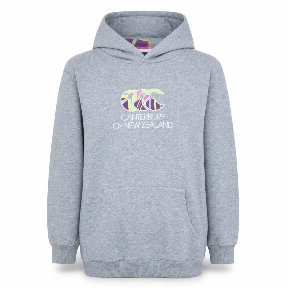 Canterbury Boys Grey Hoodie 14 Years Pullover Fleece Logo Sweatshirt