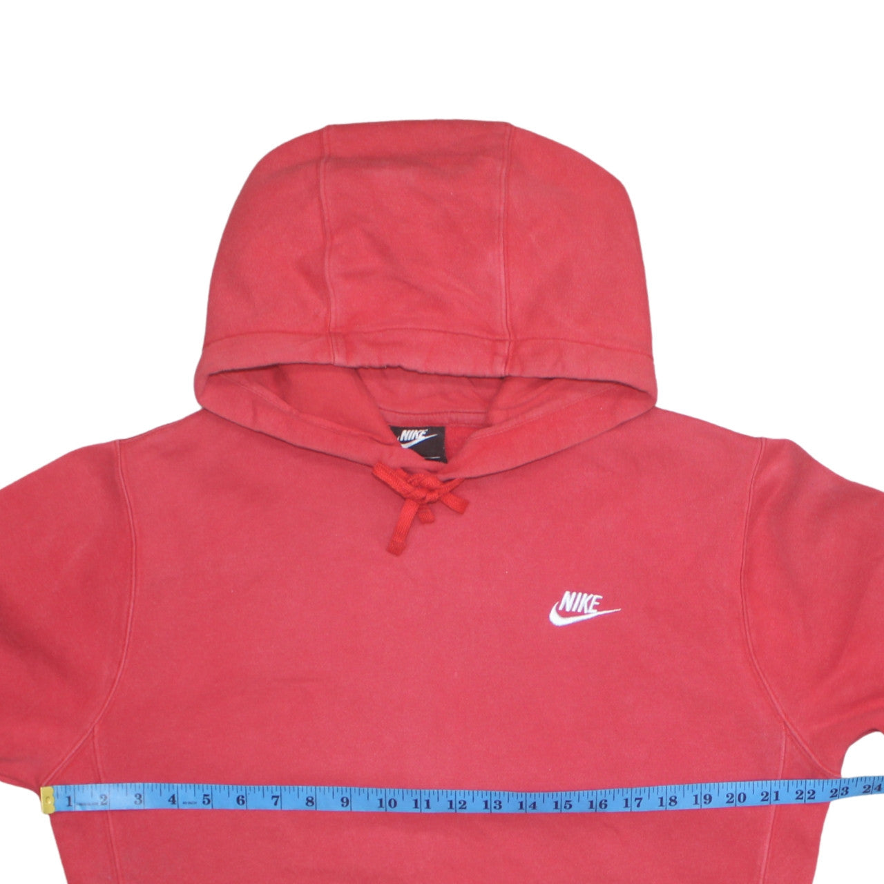 Nike Men's Red Pullover Hoodie Small Logo Fleece Sweatshirt