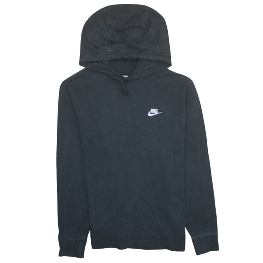 Nike Men's Black Pullover Hoodie Medium Cotton Sportswear