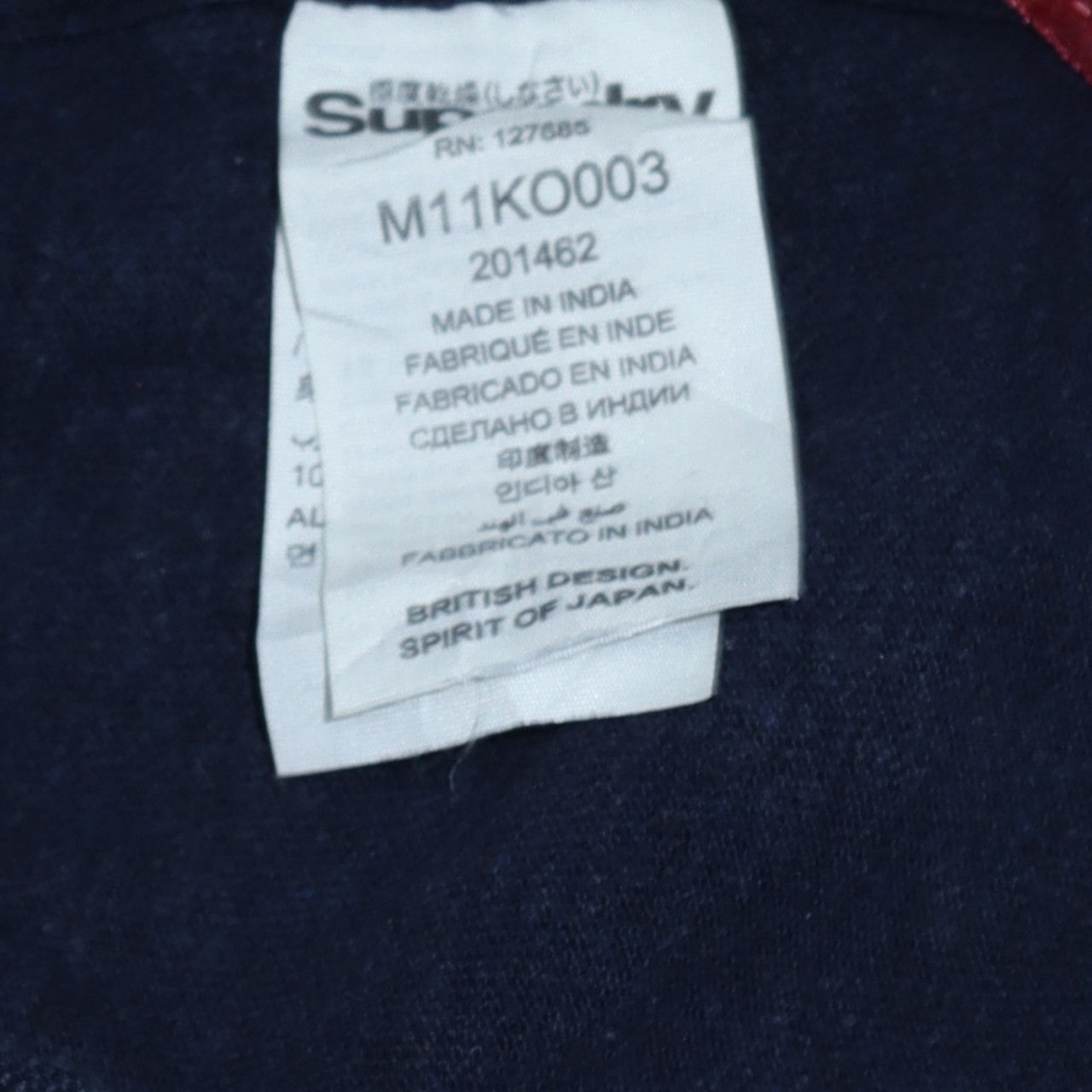 Superdry Men's Blue Slim Fit Polo Shirt Size S Cotton Embroidered