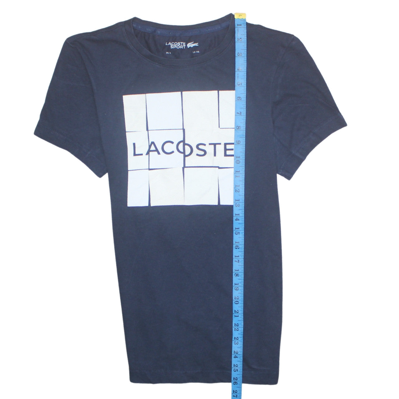 Lacoste Sport Men's Blue XS Graphic Logo Crew Neck T-Shirt