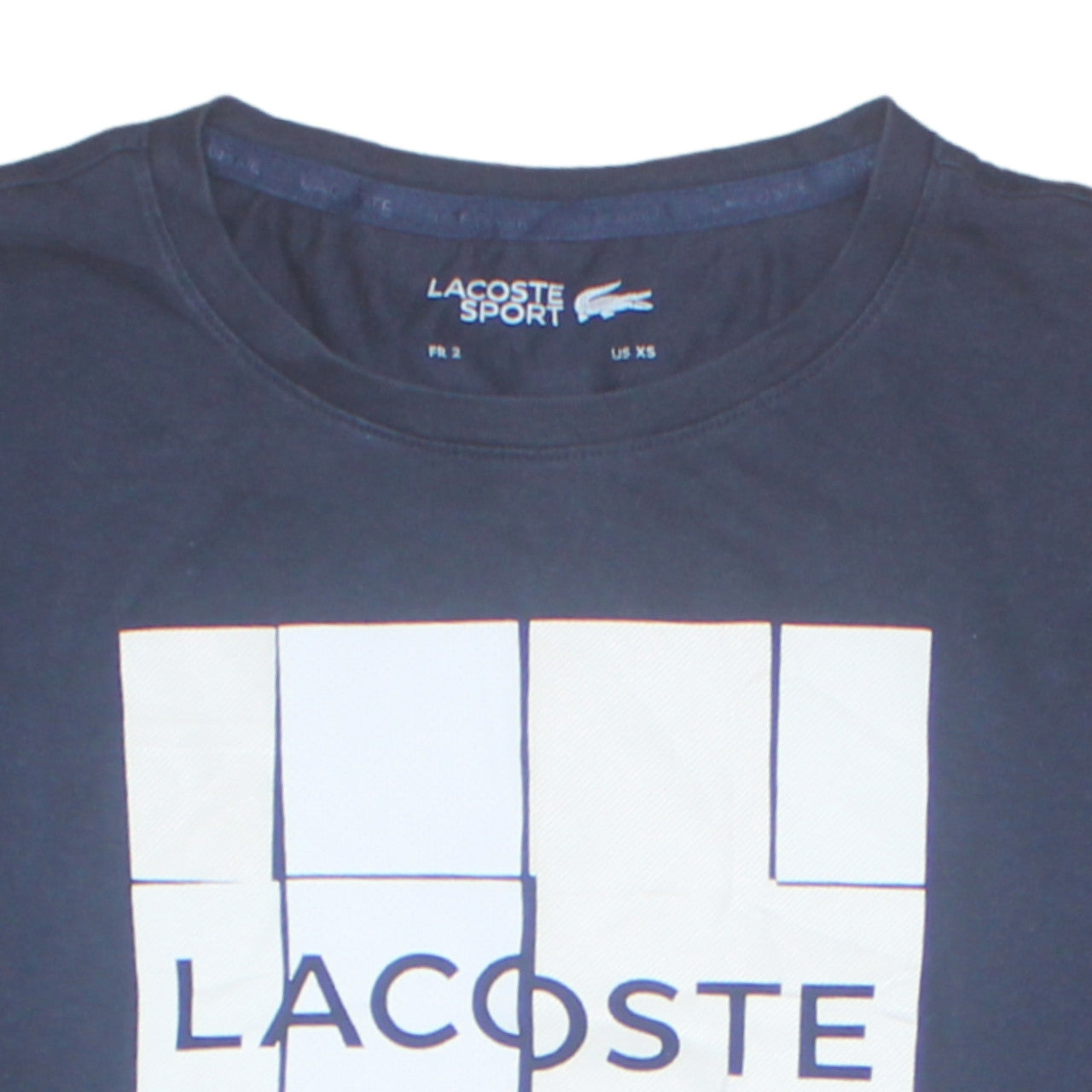 Lacoste Sport Men's Blue XS Graphic Logo Crew Neck T-Shirt