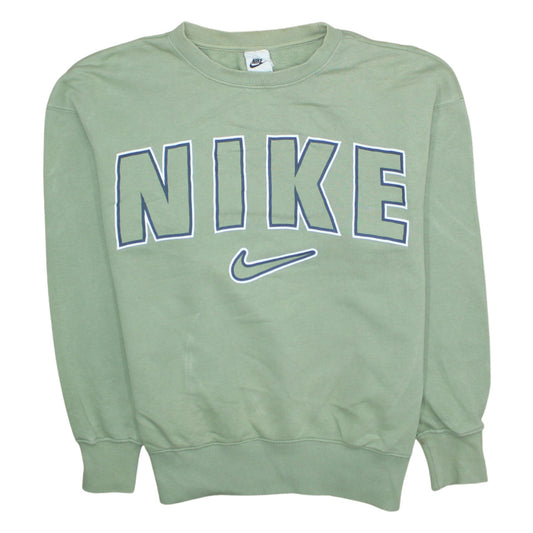 Nike Men's Green Small Pullover Logo Sweatshirt Regular Fit