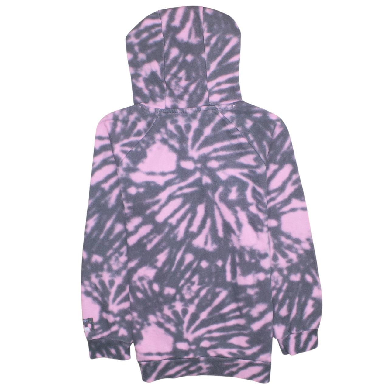 Disney Primark Girls Pink Tie-Dye Fleece Hoodie 11-12 Years Pullover