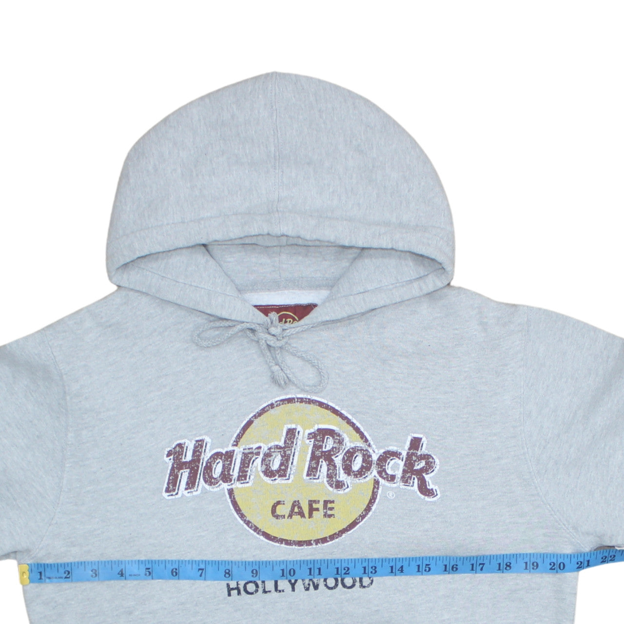 Hard Rock Cafe Men's Grey Pullover Hoodie Medium Music Logo Sweatshirt