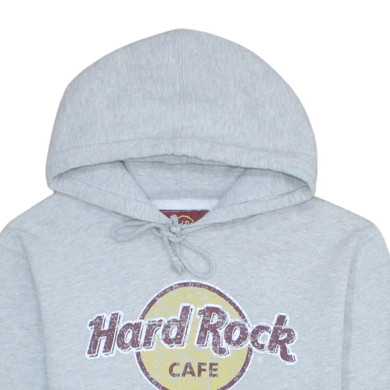 Hard Rock Cafe Men's Grey Pullover Hoodie Medium Music Logo Sweatshirt