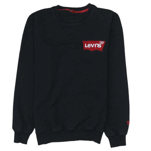 Levi's Men's Black Medium Crew Neck Pullover Sweatshirt