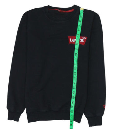 Levi's Men's Black Medium Crew Neck Pullover Sweatshirt