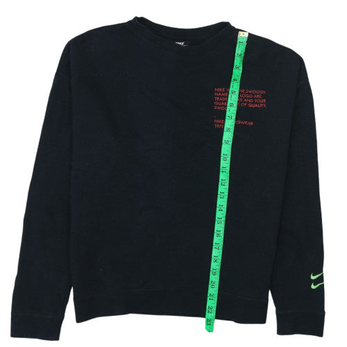 Nike Boys Black Crew Neck Pullover Sweatshirt XL Standard Fit 158-170cm