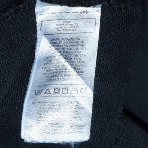 Adidas Women's Black Pullover Hoodie UK 8 Trefoil Logo Casual Sweatshirt
