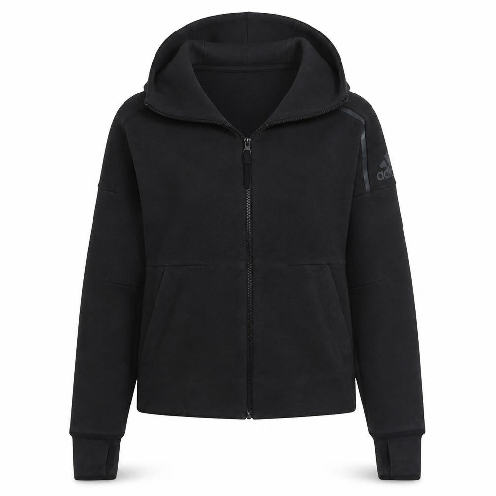 Adidas Women's Black Full Zip Hooded Sweatshirt Size M