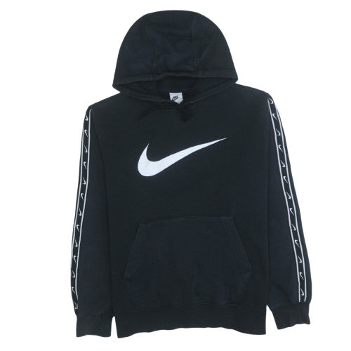 Nike Men's Black Pullover Hoodie Medium Sports Logo Fleece