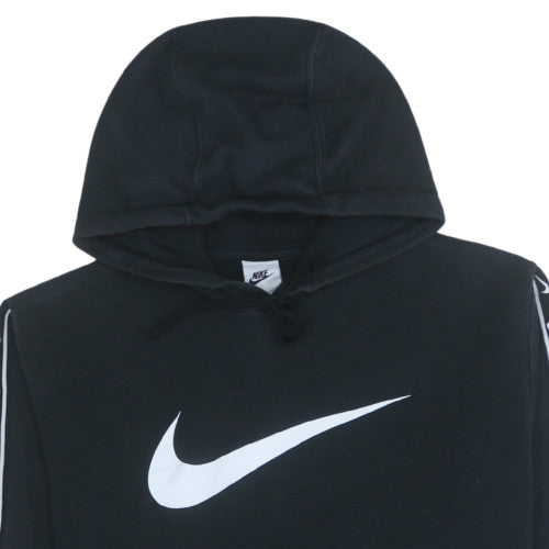 Nike Men's Black Pullover Hoodie Medium Sports Logo Fleece
