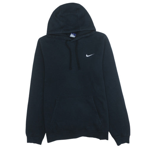 Nike Mens Black Pullover Hoodie M Regular Fit Fleece Logo Sweatshirt